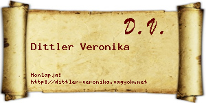 Dittler Veronika névjegykártya